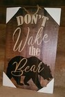 Bear Theme Wooden Wall Picture Plaque Sign  "DON'T Wake The Bear" * NEW