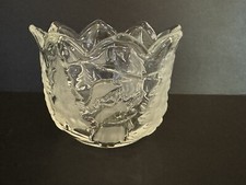 MIKASA CHRISTMAS STORY FROSTED CANDLE HOLDER;GERMANY;SA600/594;CANDY/NUT BOWL