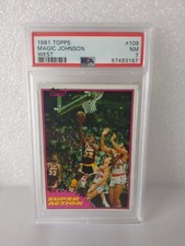 1981 Topps Basketball #109 Magic Johnson Los Angeles Lakers HOF West PSA 7 🏀🏀
