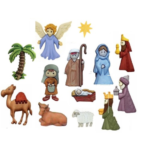 O Holy Night Nativity  Religion / Jesus / Christmas - Craft Sewing Scrap - Picture 1 of 2