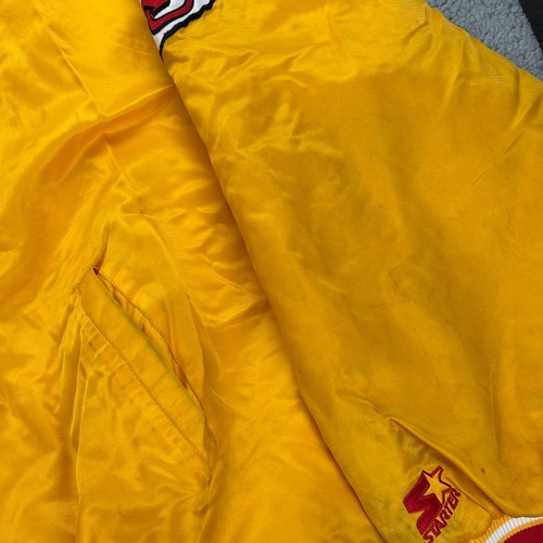 Starter Mens NFL Kansas City Chiefs Yellow Varsity Jacket Snap Front Size 5XL - Picture 10 of 18