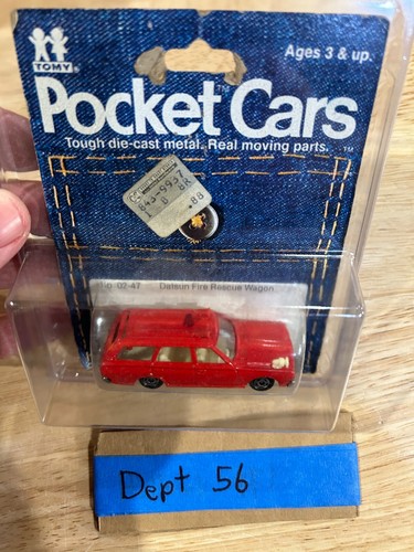 Pocket Cars Datsun Fire Rescue Wagon 02-47 Tomy 1974 Grey Price sticker - Picture 3 of 5