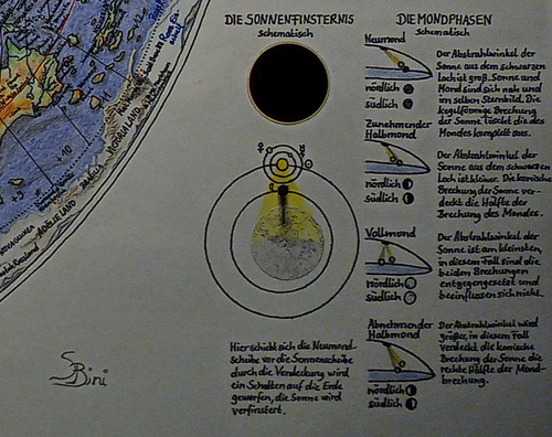 NUOVA mappa della Terra piatta e oltre la Luna bandiera mondiale di alta qualità 150X90 cm grande volante - Foto 9 di 12