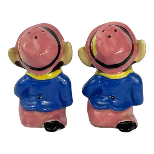 Vintage Elf/Pixie/Pinocchio Salt and Pepper shakers 1950’s RARE Kitsch Japan - Picture 2 of 7