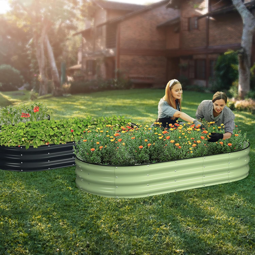 Raised Garden Bed Kit, 6X3X1 Ft Galvanized Planter Box for Vegetables and Herbs - Picture 6 of 12