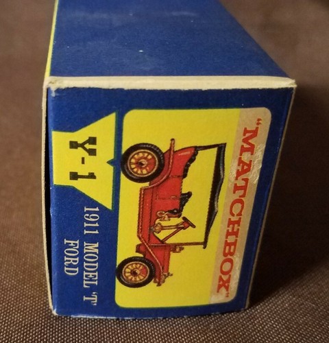 Matchbox Lesney Y-1 1911 Modello T Ford Rosso/Nero In Scatola Originale Ottimo - Foto 8 di 12