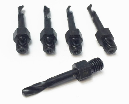 Threaded Drill Bits HSS size #21 0.1590" 135 degree split point 5 piece NEW - Foto 3 di 3