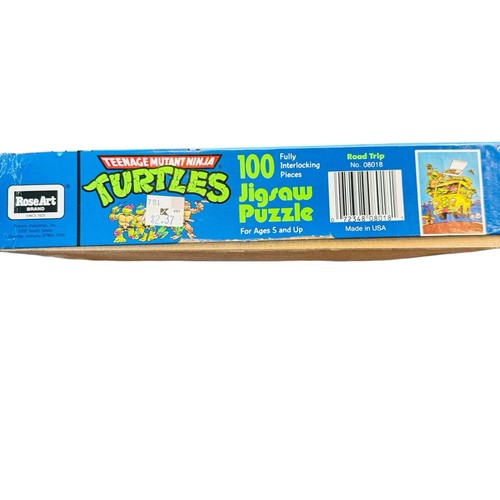 Vtg 1990 Teenage mutant Ninja Turtles Pizza 100 Piece Puzzle Rose Art Missing 1 - Picture 3 of 5