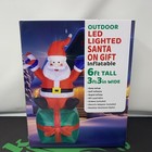 6 Foot Santa Christmas Inflatable LED Lighted Yard Display 3 Feet 3 inch Wide