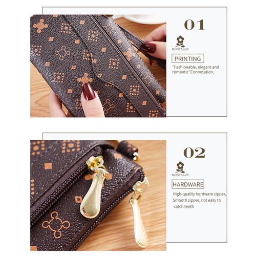 Women Clutch Wallet PU Leather Long Purse Card Holder Phone Bag Case Handbag - Imagen 27 de 31