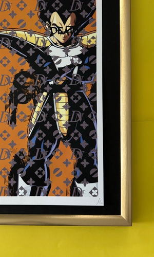 DEATH NYC Hand Signed LARGE Print Framed 16x20in COA DRAGON BALL  Pop Art @ - Picture 5 of 6