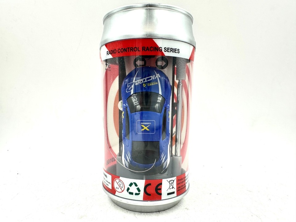 Mini RC Soda Can Race Radio Control Racing Series Toy Car 40MHz Blue ...