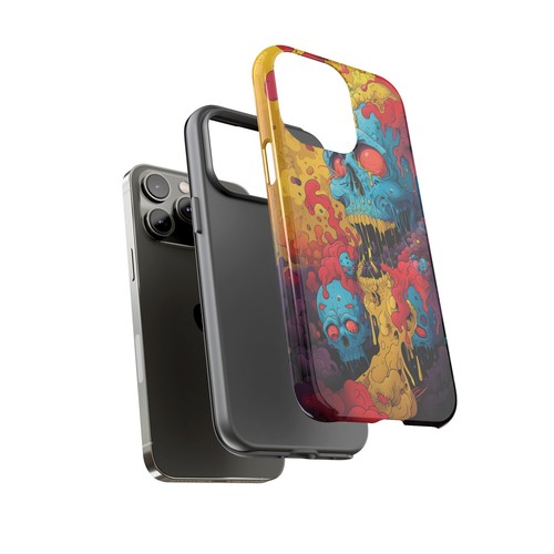 Abstract Liquid Yellow Skull Phone Case for iPhone, Samsung Galaxy, Pixel - 第 28/173 張圖片