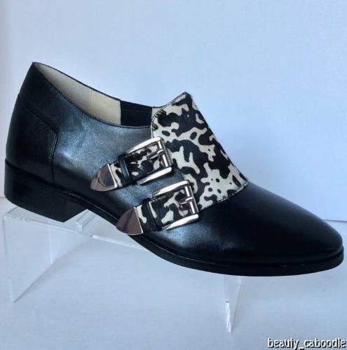 NEU Michael Kors Robin Monkstrap bedruckte Haarwaden-Flats (Größe 10 M) - Bild 3 von 10