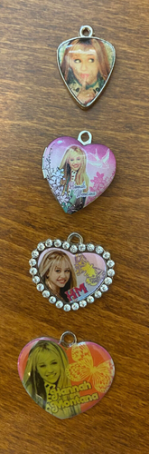 DISNEY HANNAH MONTANA CHARM PENDANTS SET OF 4 - Picture 1 of 7