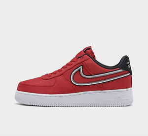 air force ones red black and white