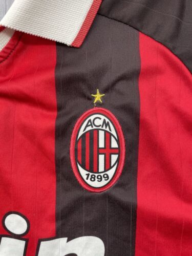 AC Milan Soccer Jersey Adult XL Extra Large Red Black Striped 2007-2008 Bwin - Picture 3 of 13