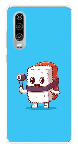 Coque en silicone imprimée compatible Huawei P30 Sushi happy - Imagen 1 de 3