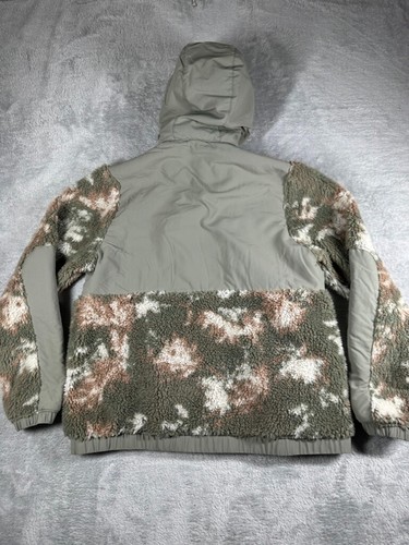 Patagonia Jacket Womens Large Shelled Retro X Pullover Fleece Coat Hooded Camo - Picture 5 of 14