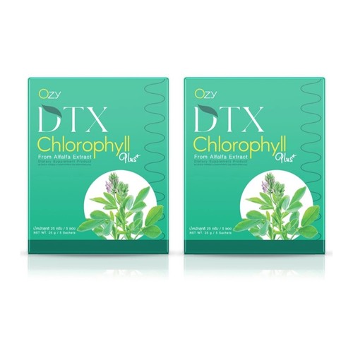 6x OZY DTX Chlorophyll + FOC Inulin Mangosteen Alfalfa Barley Balance Digestive - Picture 2 of 8