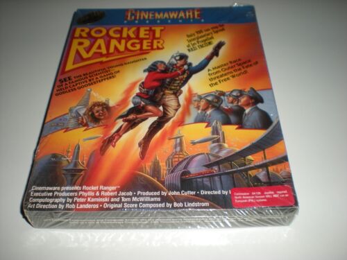 Rocket Ranger Commodore 64 game by Cinemaware. NOS. Rare factory sealed box. - Afbeelding 1 van 7