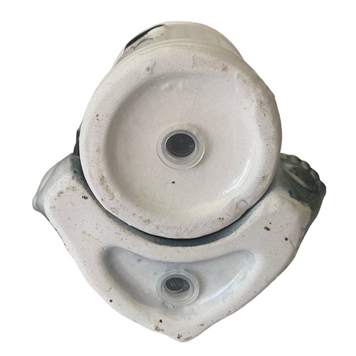 Vintage Bear with Trash Can Ceramic Salt and Pepper Shakers Black White - Picture 8 of 13