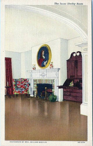 Postal de Isaac Shelby Room Kentucky de William Wheeler sin publicar - Imagen 1 de 2