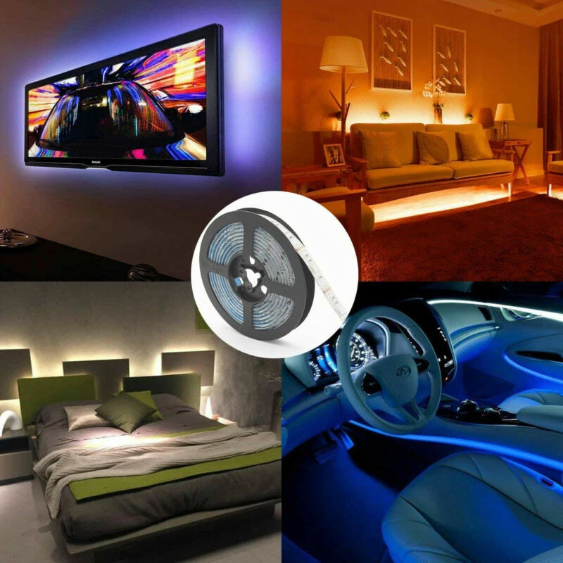 LED Strip Lights RGB 1m 2m 3m 4m 5m USB TV Back Lighting+Remote  5V 5050 - Image 3 of 4