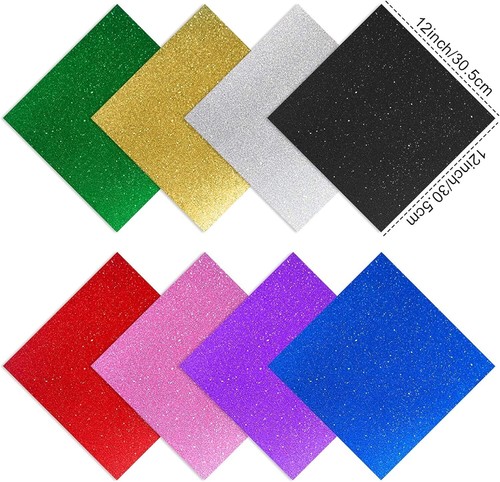 Glitzer Vinyl Plotterfolie Klebefolie mit 2 Transferblättern 305 x 305 cm wa... - Bild 3 von 7