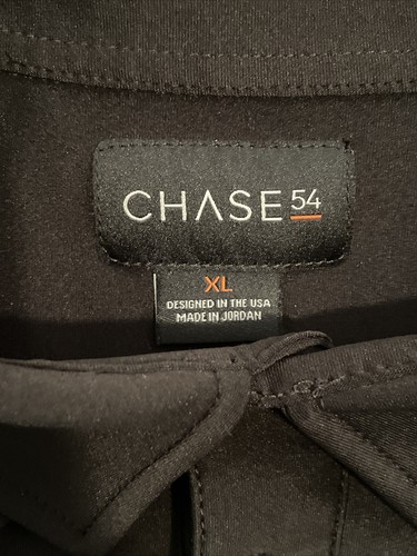 Chase 54 Golf Polo Shirt Men's Size XL BeShort Sleeve Black Solid - Picture 9 of 12