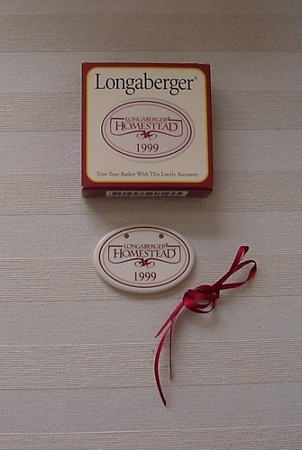Longaberger HOMESTEAD 1999 Corbata en Cintas Artículo 37541 EE. UU. Retirado - Imagen 2 de 3