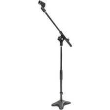 Pyle PMKS7 Universal Compact Microphone Stand Mic Mount Holder Height Boom Ext