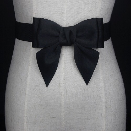 Lady Cute Big Bowknot Elastic Waist Belts Stretch Cinch Dress Accessory Vintage - Picture 15 of 17