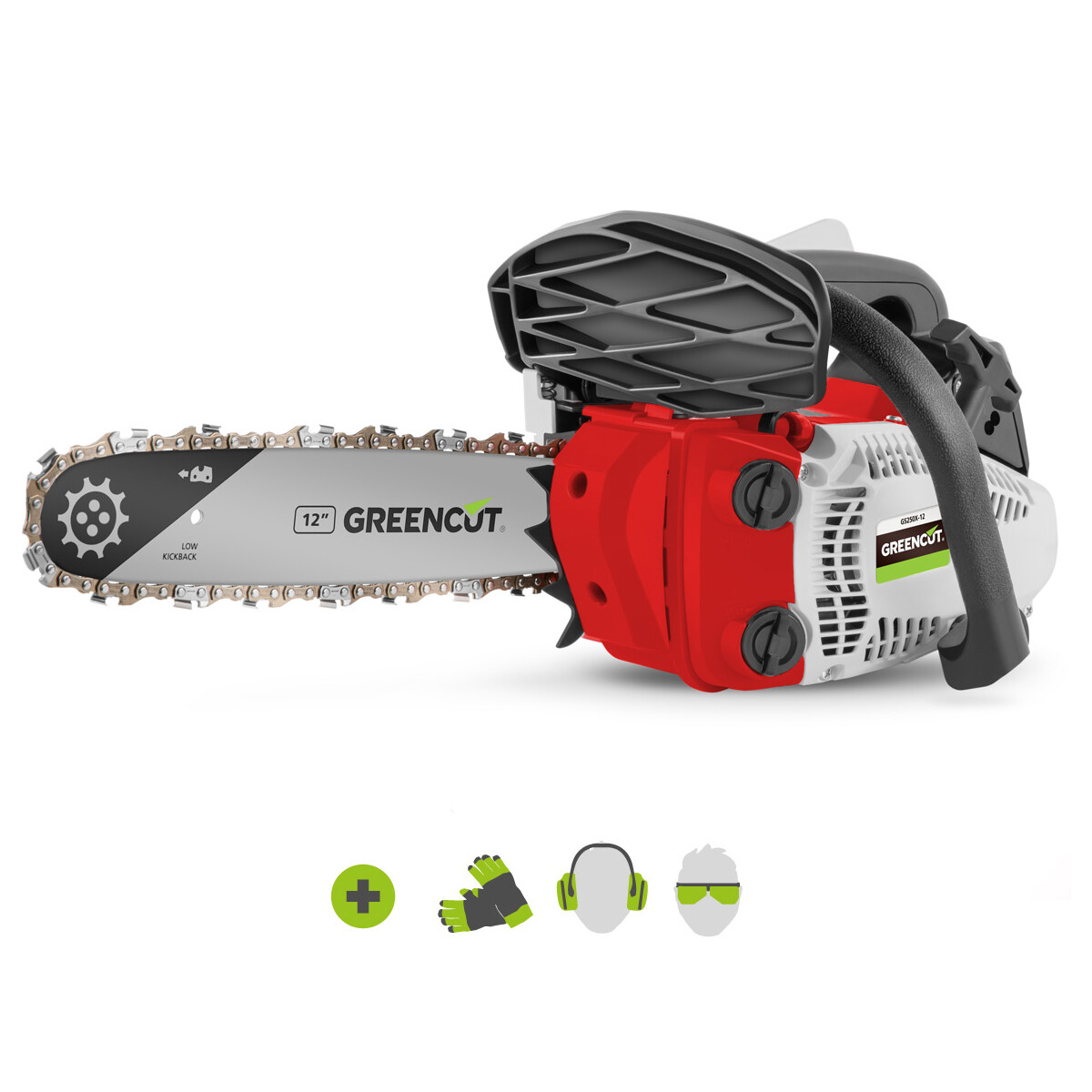 Tronconneuse Fuite Huile De Chaine A L arret Tronçonneuse thermique 25cc 1,4cv 12" lame legere et puissante - GREENCUT  8436550522150 | eBay