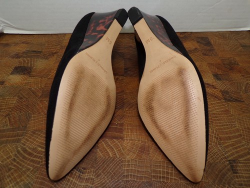 DONALD J PLINER Ediee Black Suede Leopard Wedge Pumps - Size 5M - Picture 8 of 8