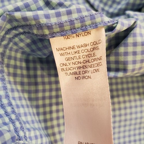 Vineyard Vines Performance Classic Fit Tucker Hemd blau/türkis Gingham Herren M - Bild 8 von 8