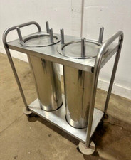 "AMF" H.D COMMERCIAL 9" PLATE DISPENSER/CARRIER CART ON CASTERS