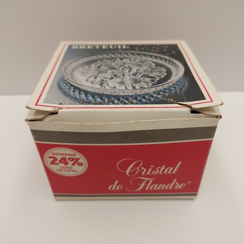 Vintage Floral Crystal Coasters Breteuil France - Picture 2 of 4