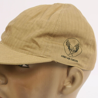 Replica USAAF Mechanics A3 Cap Khaki AL165 | eBay