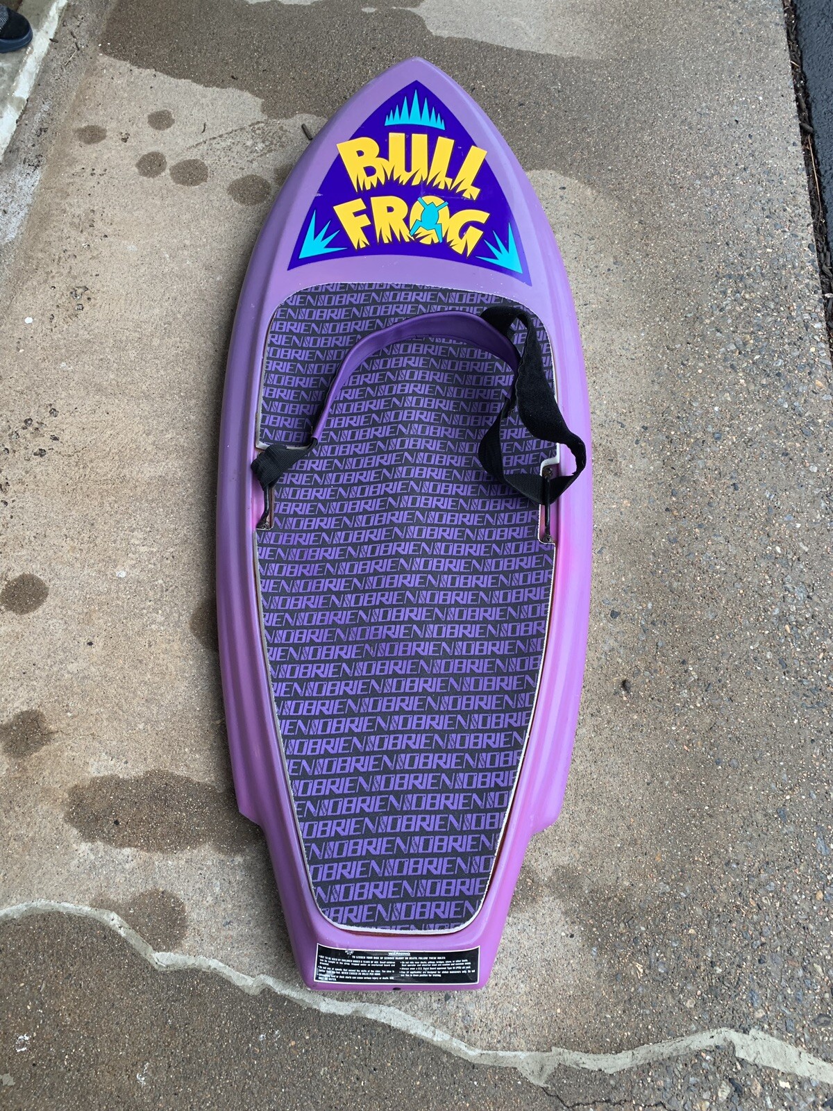 VINTAGE OBRIEN Bull Frog 55” KNEEBOARD Purple Foam Cushion 1990's VINTAGE OBRIEN Bull Frog 55” KNEEBOARD Purple Foam Cushion 1990's