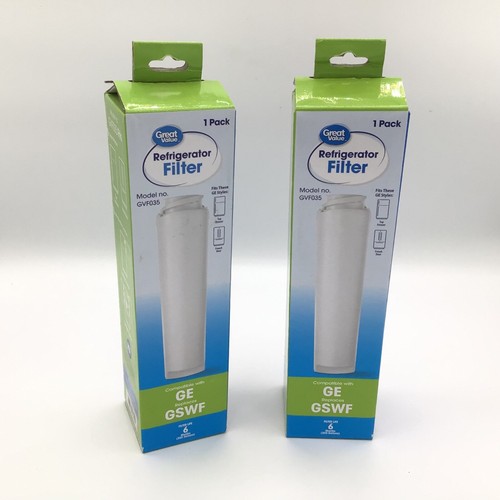 2 Great Value Refrigerator Filter Model No. GVF035 Replacement for GE GSWF New - Picture 1 of 6
