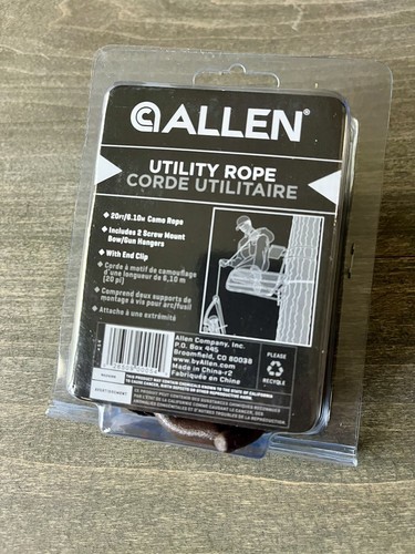 ALLEN COMPANY UTILITY CAMO ROPE W/ 2 BOW CROSSBOW HANGERS TREESTAND HUNTING NIB - Picture 2 of 3