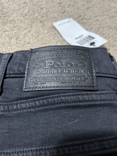 Polo Ralph Lauren Varick Slim Straight Men’s 40x32 Black Denim Jean Pant NWT - Picture 10 of 10