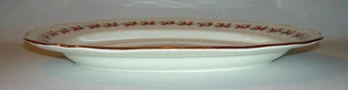 ROYAL CAULDON~ Vintage Porcelain 14" Oval PLATTER (Double Roses Border)~ England - Picture 4 of 6