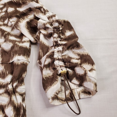 Zenergy Chicos Jacket Women 2 L/12 White Brown Zebra Print Rouched Sleeves - Picture 10 of 18