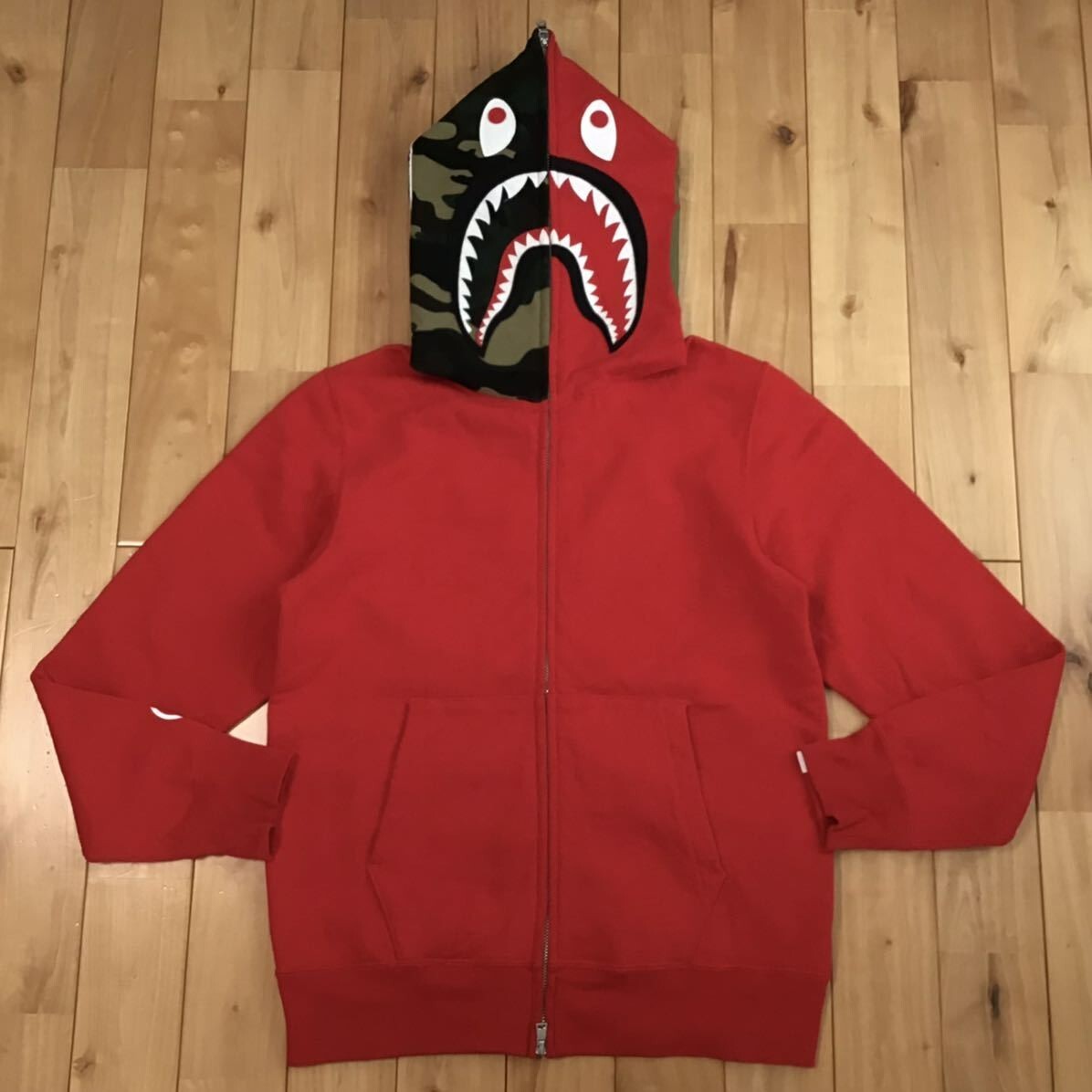 Bape land 1st Anniversary Shark full zip hoodie NIGO Red A