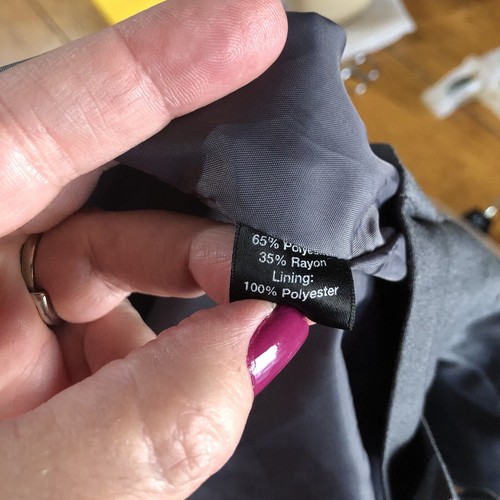 SAK’S Fifth Avenue BLACK LABEL Pencil Skirt Ruffle Back Slit Knee Length Size 6 - Picture 10 of 11