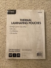 Mead EZAlign Thermal Laminating Pouches Letter Size 3 Mil 100 Pack - Laminating