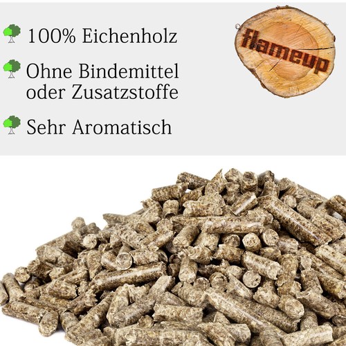 Eiche Pellets 15 kg 30 kg Grill Smoker Pizzaofen Rauch BBQ Holz Grillen Flameup - Bild 19 von 20