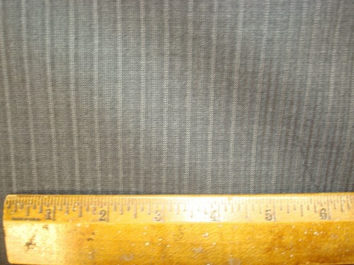 4.5 yds English Wool Silk Fabric Super 120s Suiting 8.5 oz Gray stripe 162" BTP - Picture 4 of 5